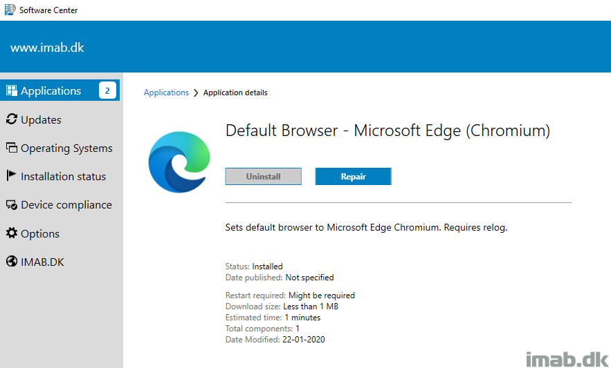 How I Deploy Configure And Set The New Microsoft Edge As Default Browser Using Microsoft Intune And Configuration Manager Imab Dk